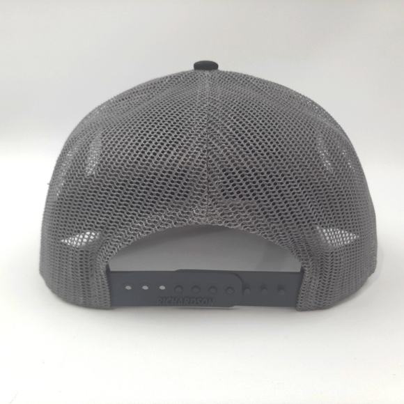 Negative Fucks Given Richardson 112 Trucker Mesh Snapback Cap Hat Gray Black - Picture 4 of 4